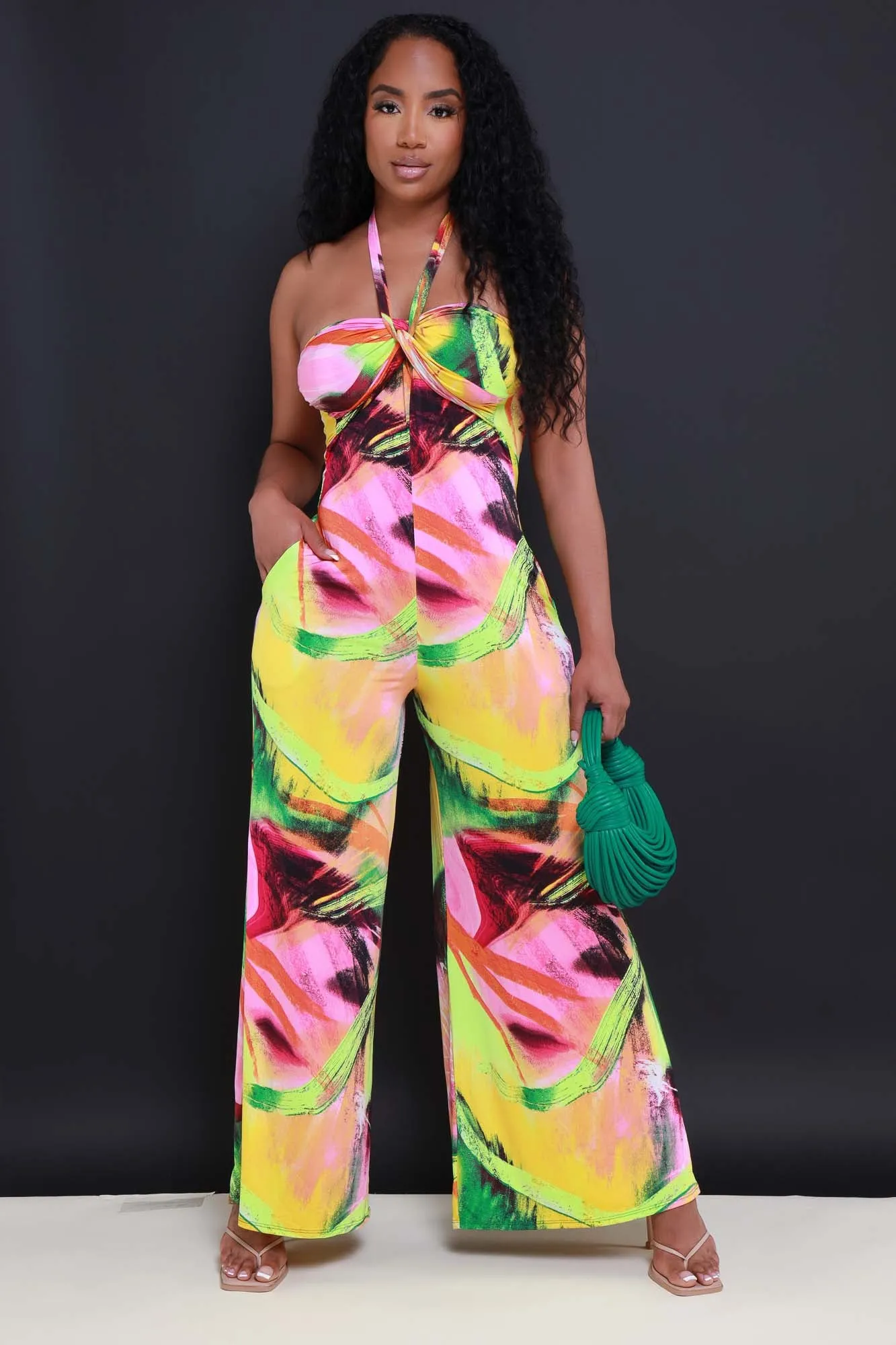 By The Coast Printed Jumpsuit - Fuchsia Multicolor sold by Swankaposh product image thumbnail 5