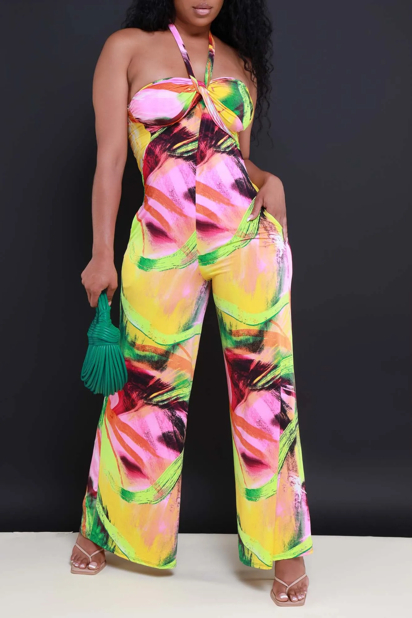 By The Coast Printed Jumpsuit - Fuchsia Multicolor sold by Swankaposh product image thumbnail 4