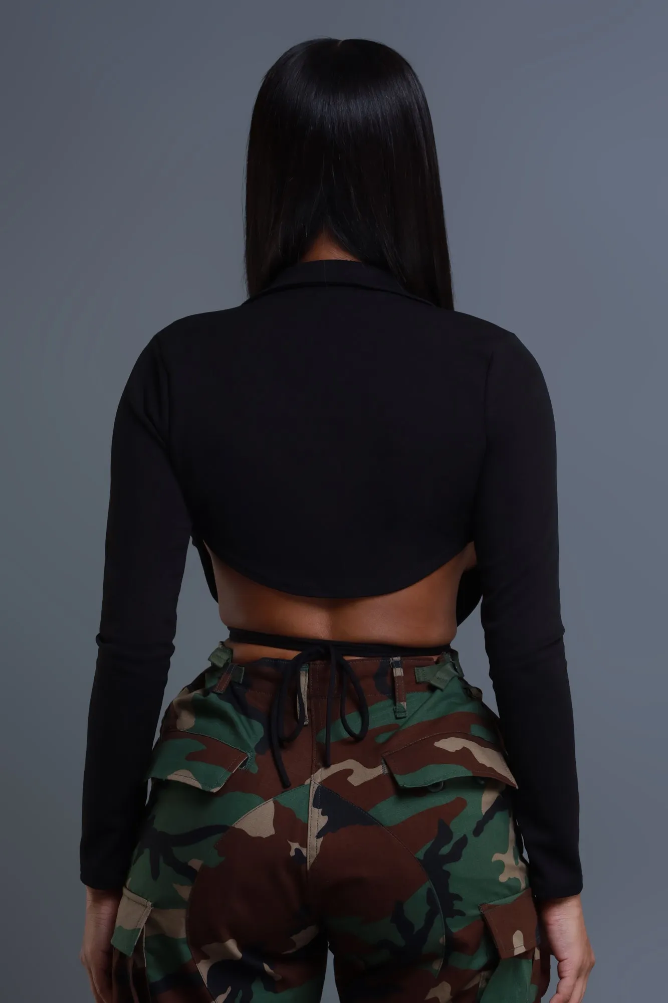 Call It Even Open Back Crop Top - Black sold by Swankaposh product image thumbnail 3