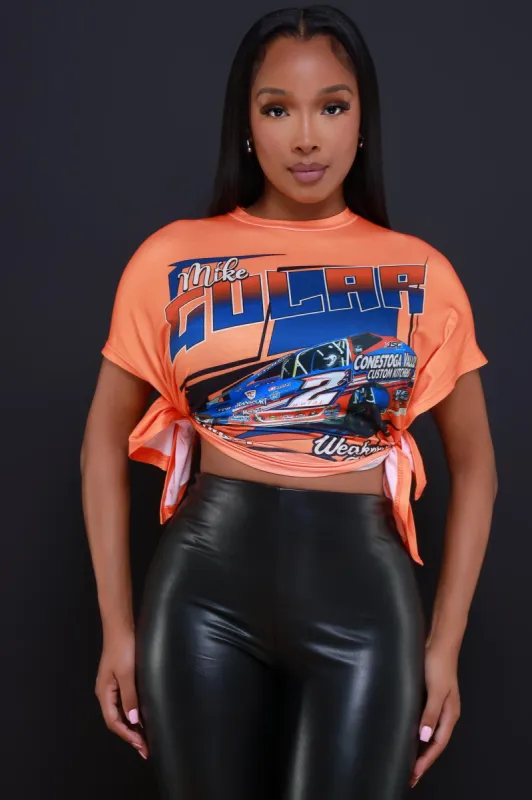 Starting Line Graphic T-Shirt - Orange sold by Swankaposh