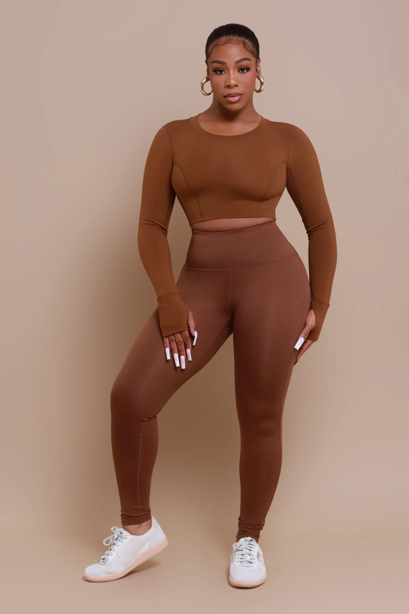 Better Half NUW Eco Friendly Leggings - Cocoa sold by Swankaposh product image thumbnail 4