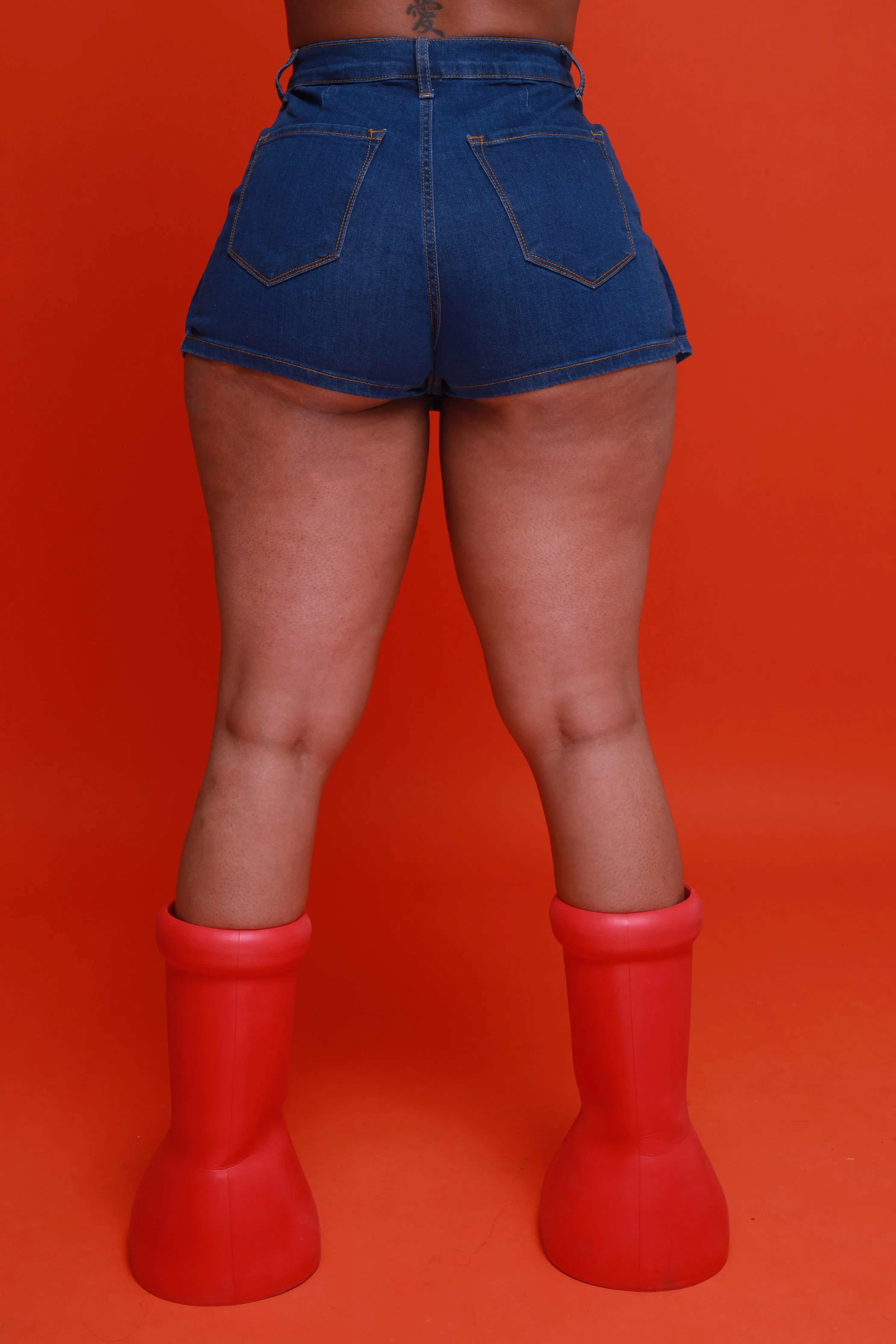 Do Better Pleated Denim Skort - Medium Wash sold by Swankaposh product image thumbnail 3