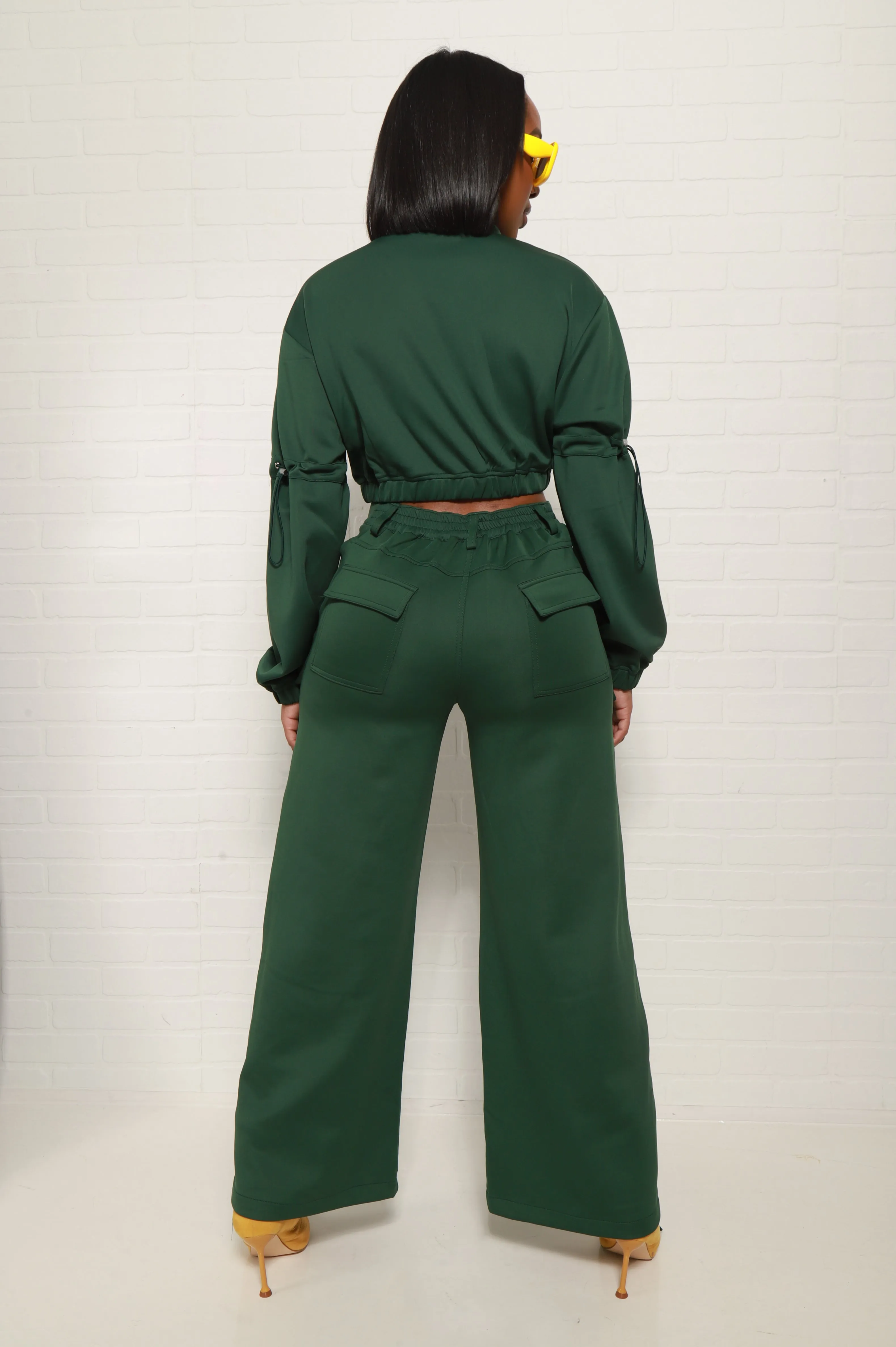 Fire Me Up Cropped Cargo Pants Set - Green sold by Swankaposh product image thumbnail 4
