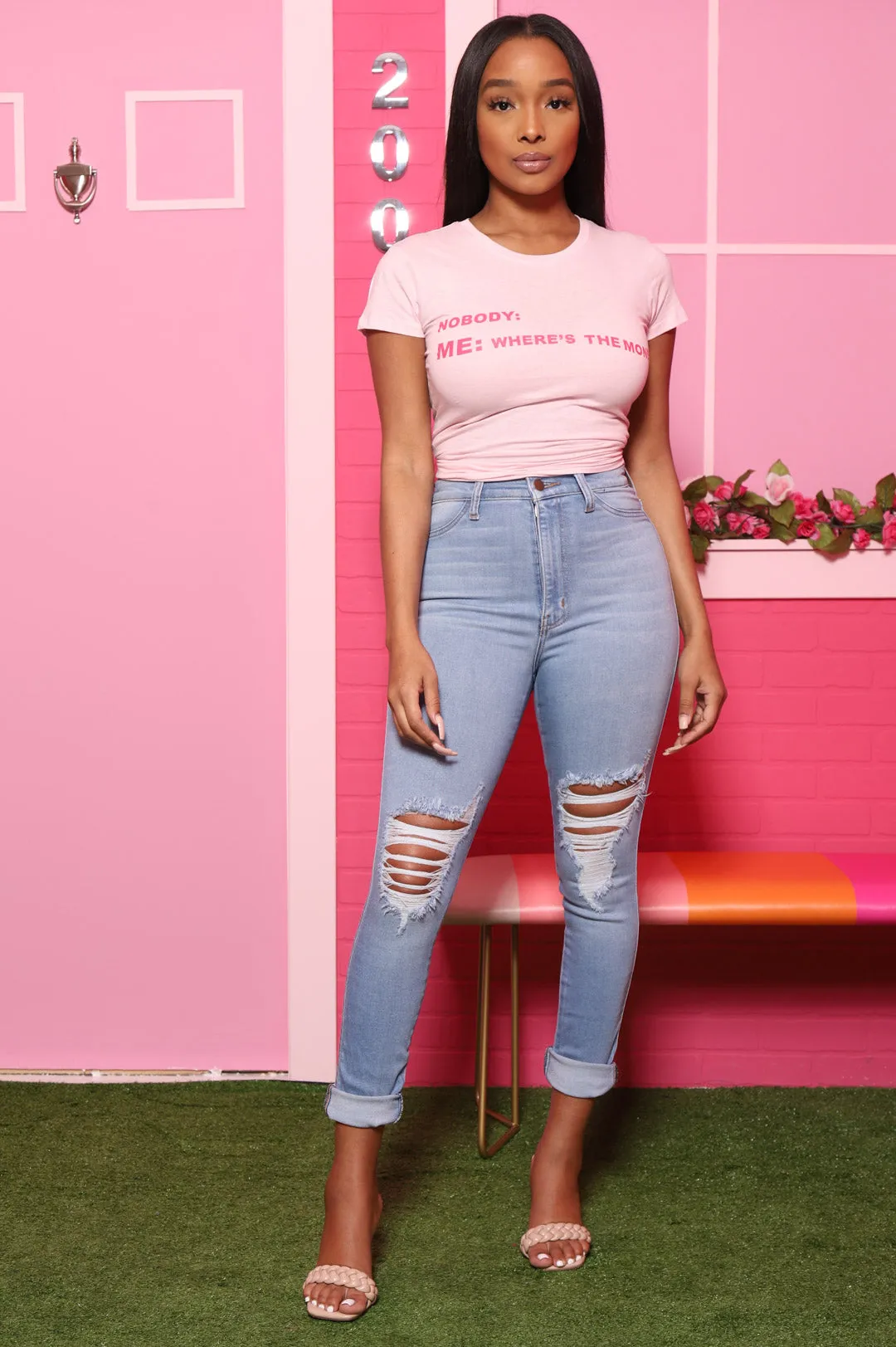 Burst Your Bubble High Rise Jeans - Light Wash sold by Swankaposh