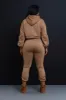 Who Said Ruched Hooded Jogger Set - Mocha sold by Swankaposh