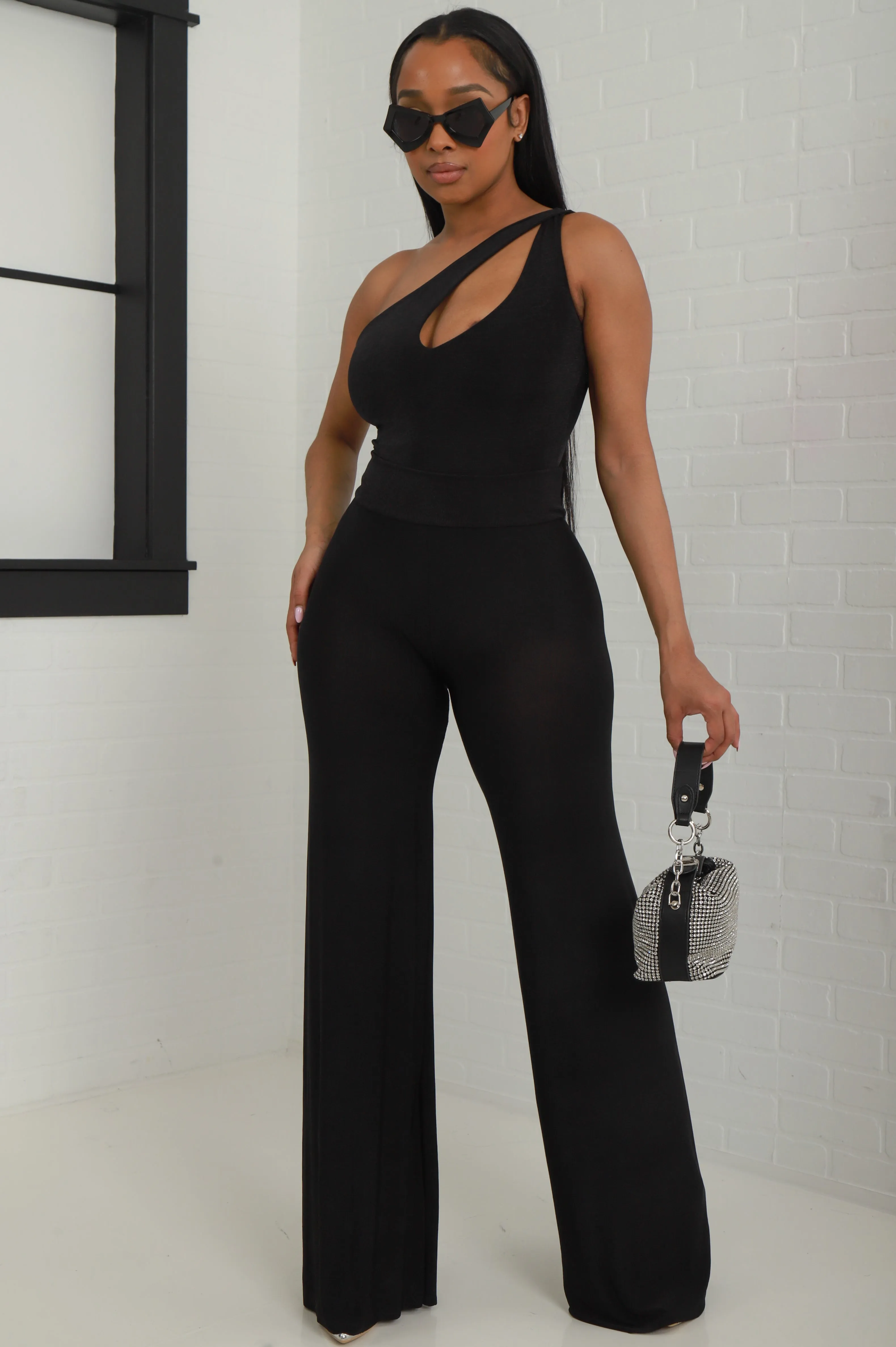 Smooth Talker High Waist BBL Palazzo Pants - Black sold by Swankaposh product image thumbnail 2