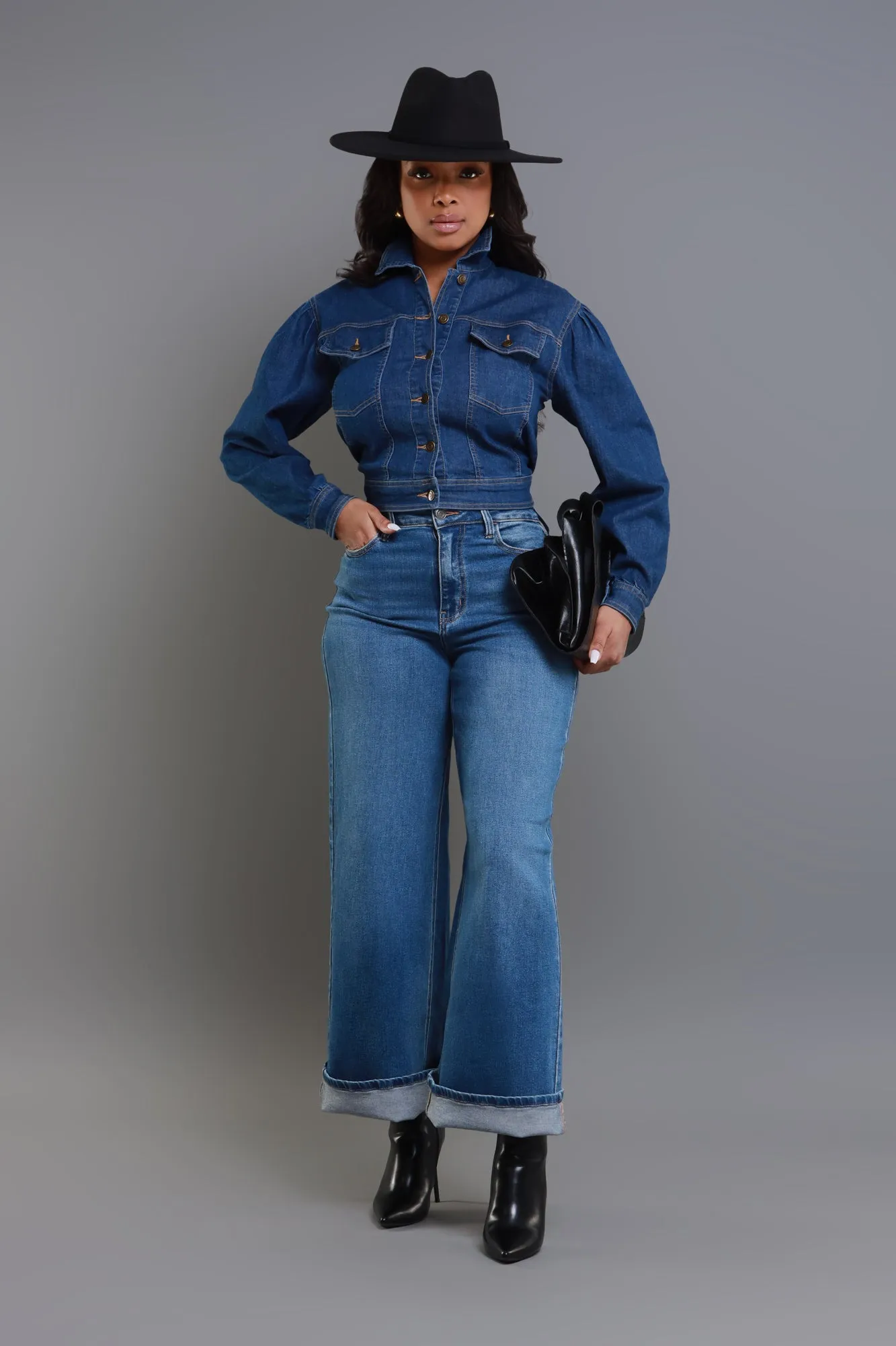 Be My Escape Denim Jacket - Dark Wash sold by Swankaposh product image thumbnail 2