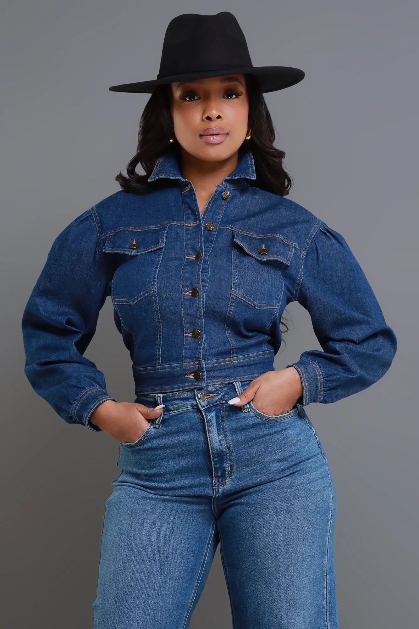 Be My Escape Denim Jacket - Dark Wash sold by Swankaposh