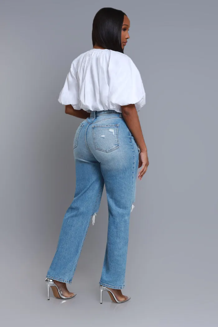 Spend Time Balloon Sleeve Blouse - White sold by Swankaposh product image thumbnail 5