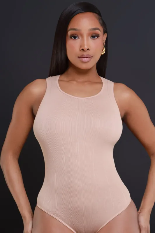TBH Sleeveless Bodysuit - Taupe sold by Swankaposh