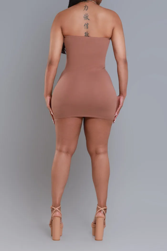 Nights Like This Strapless Mini Dress - Hazelnut sold by Swankaposh product image thumbnail 3