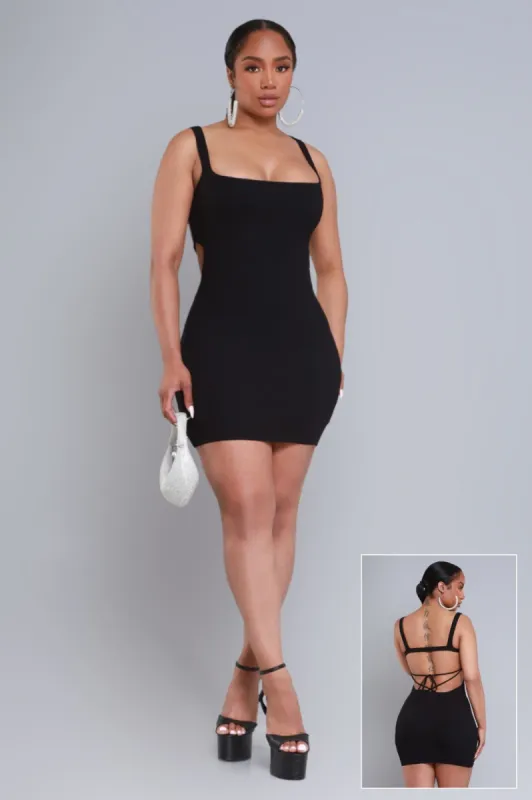 Picture Perfect Strappy Mini Dress - Black sold by Swankaposh