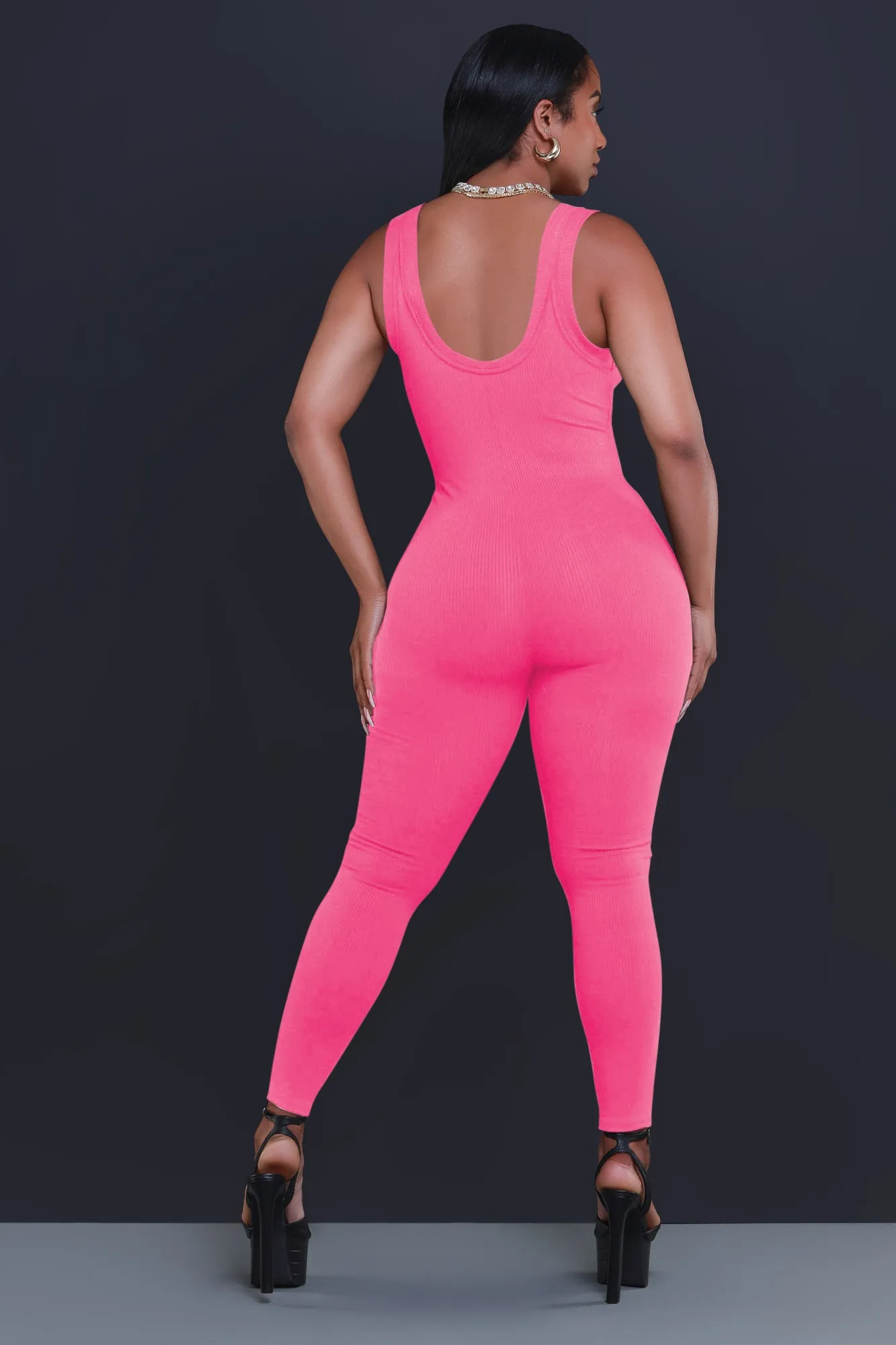 Cover Me Cellulite Deleter Sleeveless Jumpsuit - Magenta sold by Swankaposh product image thumbnail 3