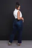 Tune Up High Rise Cropped Hourglass Jeans - Dark Wash sold by Swankaposh