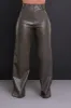 Offline Faux Leather Bootcut Pants - Olive sold by Swankaposh