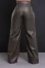 Offline Faux Leather Bootcut Pants - Olive sold by Swankaposh