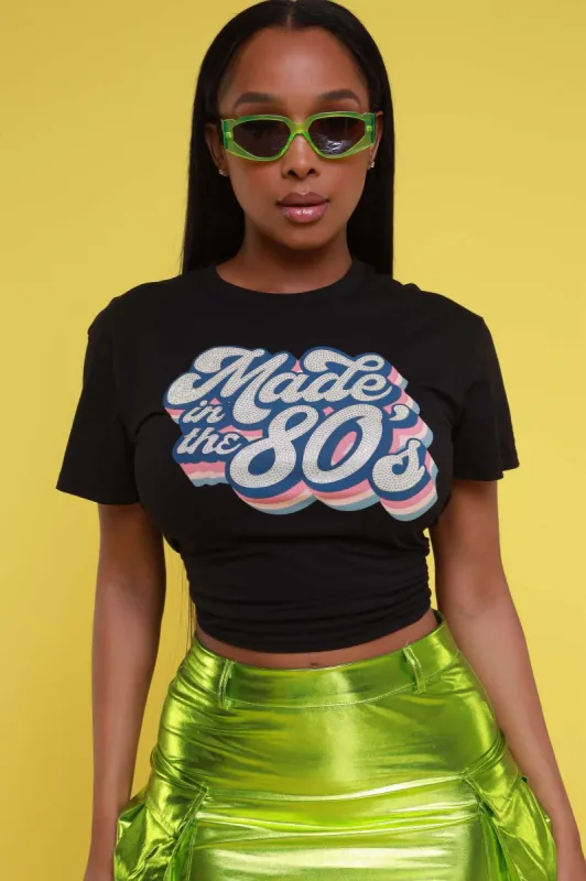Made In The 80's Graphic T-Shirt - Black sold by Swankaposh