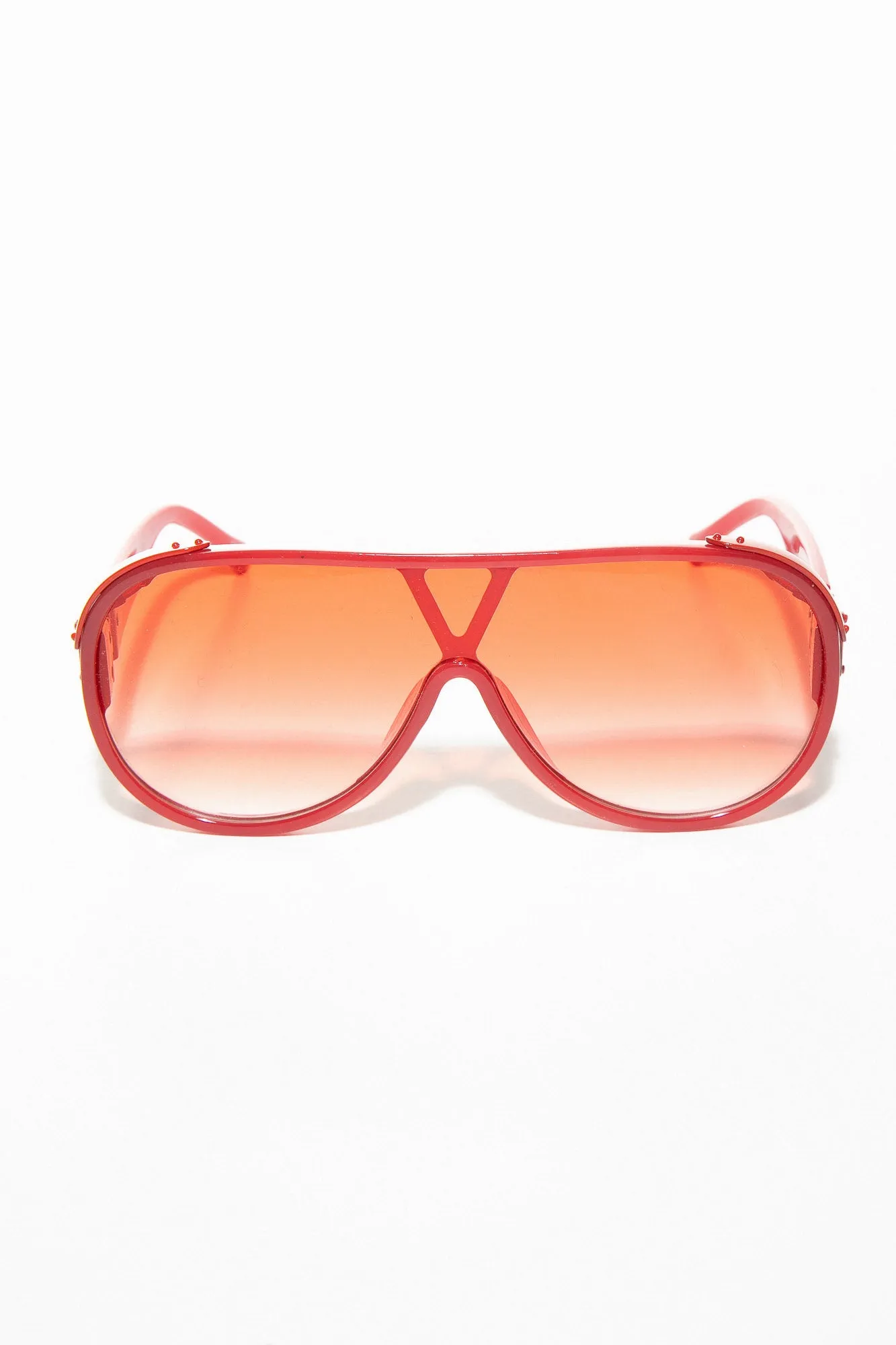 Blindside Colorful Shield Sunglasses - Red sold by Swankaposh product image thumbnail 2