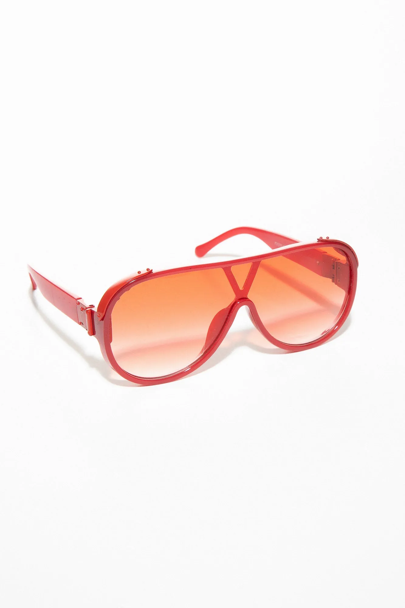 Blindside Colorful Shield Sunglasses - Red sold by Swankaposh product image thumbnail 3