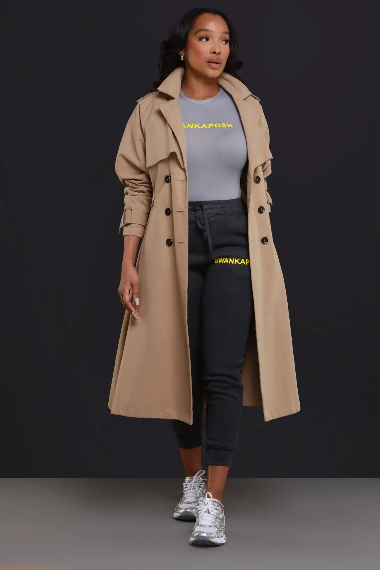 Swankaposh Logo Short Sleeve Bodysuit - Grey/Yellow sold by Swankaposh product image thumbnail 5