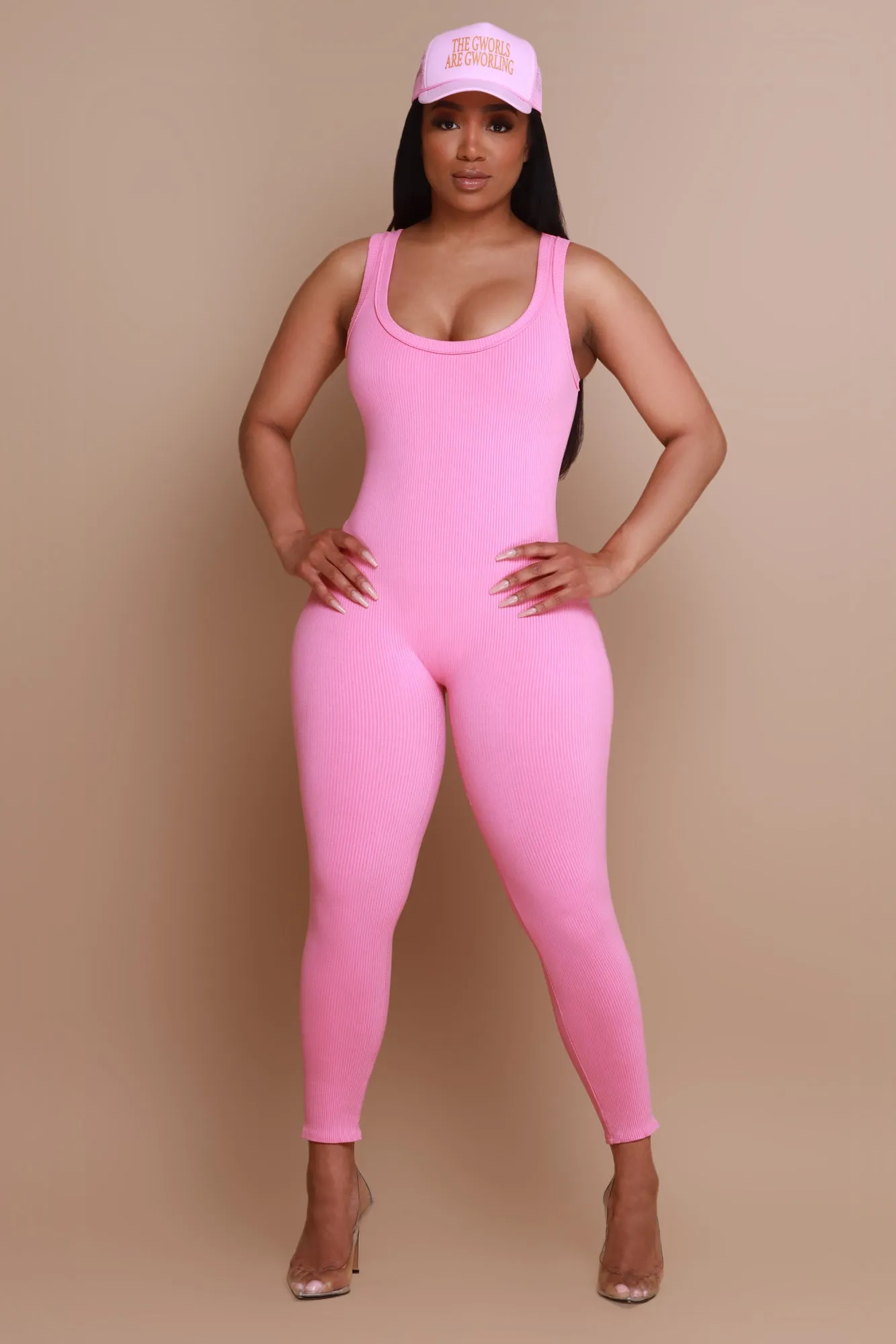Cover Me Cellulite Deleter Sleeveless Jumpsuit - Pink sold by Swankaposh product image thumbnail 3