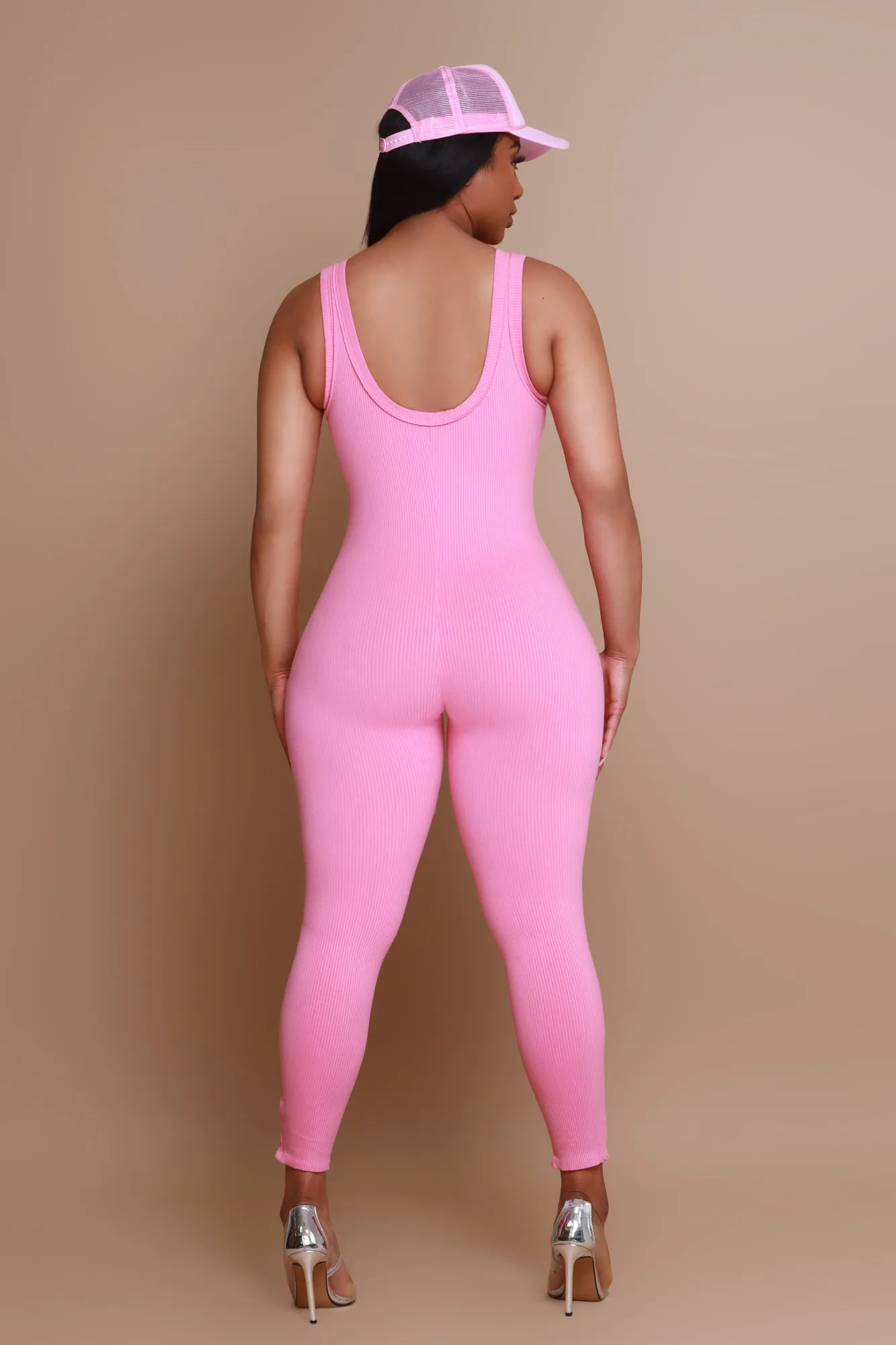 Cover Me Cellulite Deleter Sleeveless Jumpsuit - Pink sold by Swankaposh product image thumbnail 2