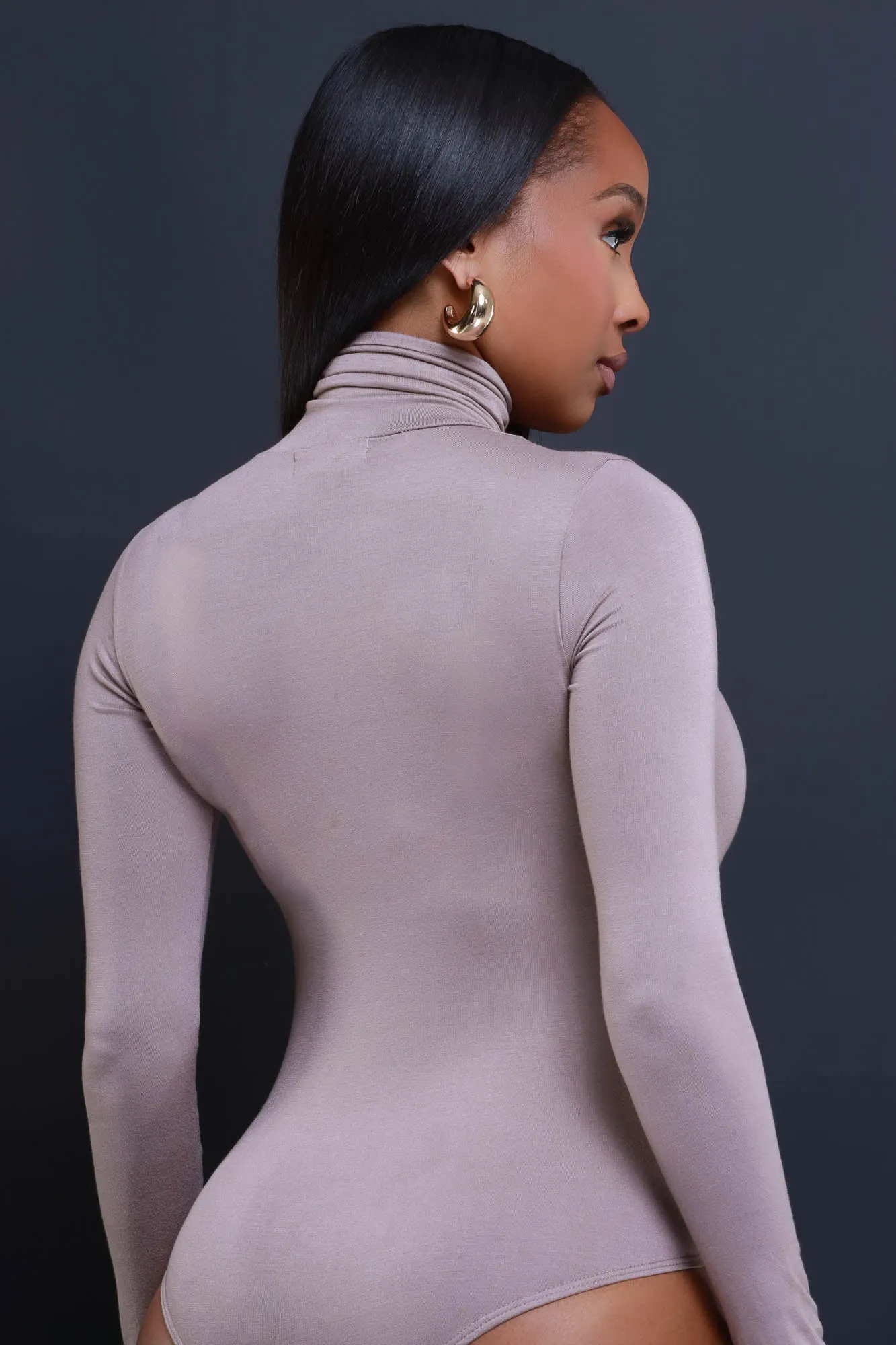 Maneater Turtleneck Bodysuit - Ash Mocha sold by Swankaposh product image thumbnail 3