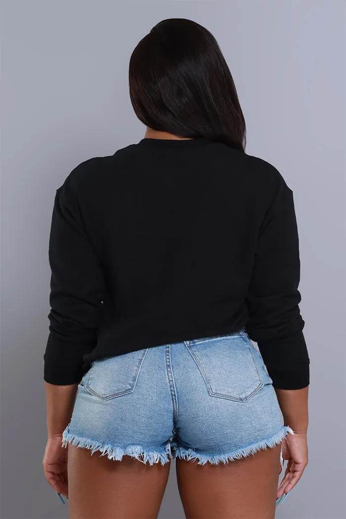 End Call NUW Crewneck Sweatshirt - Black sold by Swankaposh product image thumbnail 3