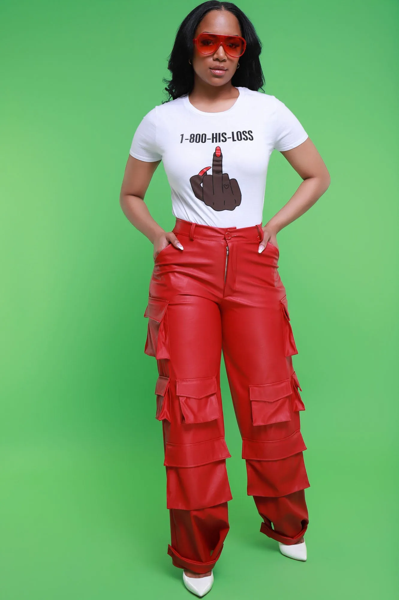 1-800-His-Loss T-Shirt - White sold by Swankaposh product image thumbnail 2