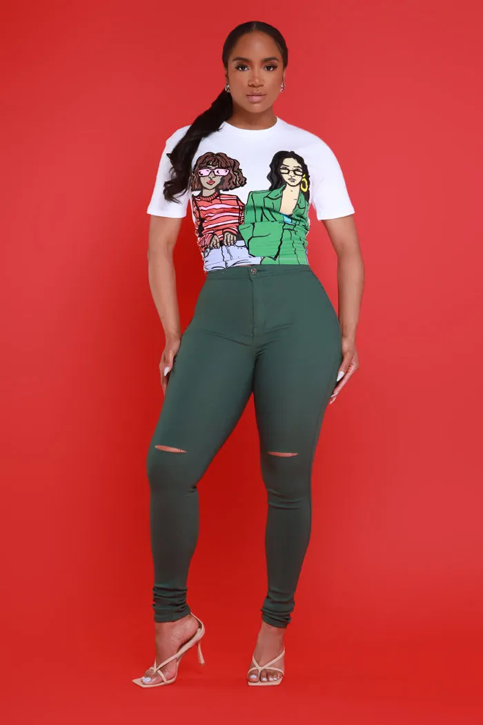 Girls Day Oversized Graphic T-Shirt - White sold by Swankaposh product image thumbnail 4