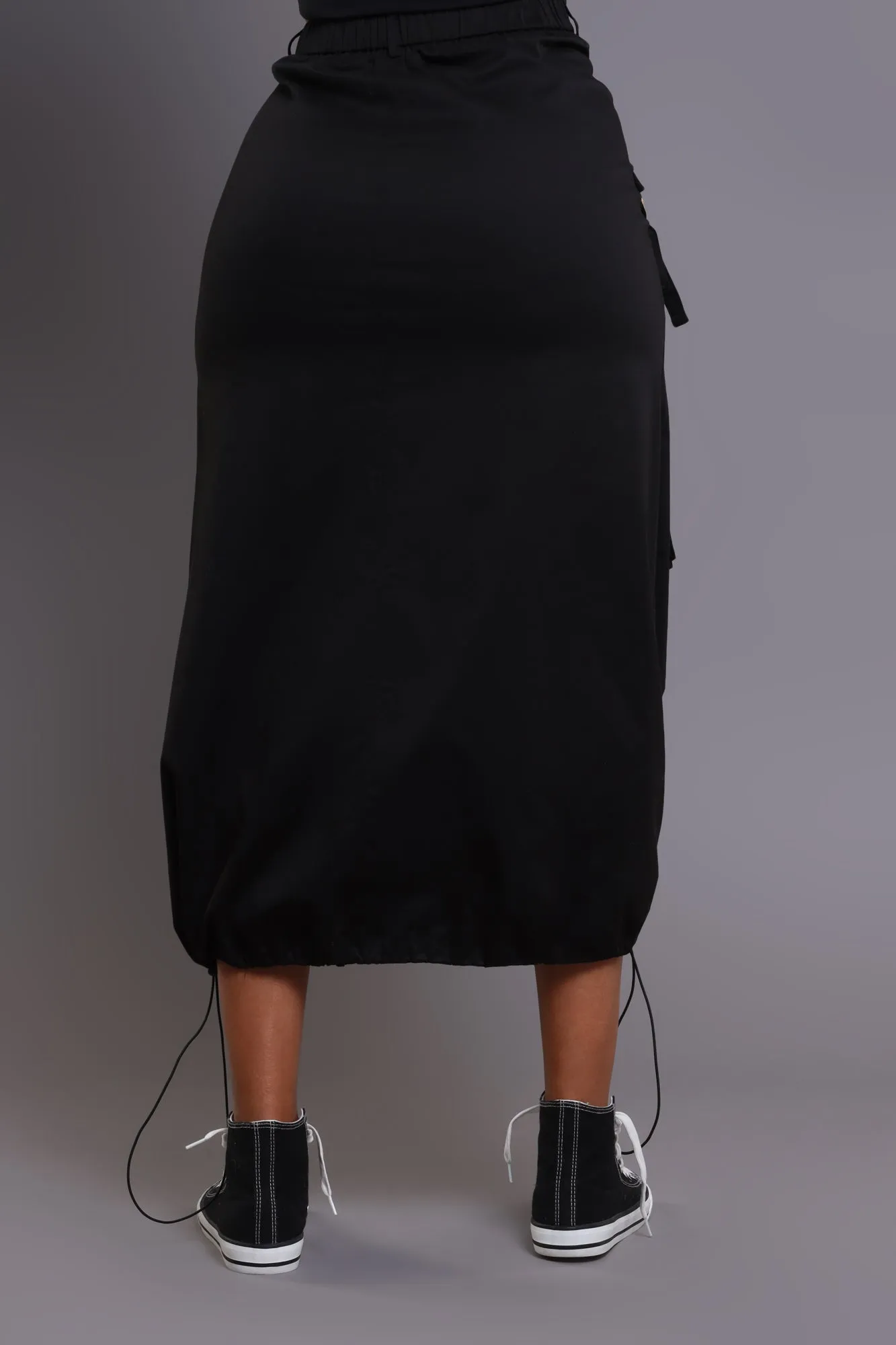 Safe & Sound Cargo Midi Skirt - Black sold by Swankaposh product image thumbnail 3