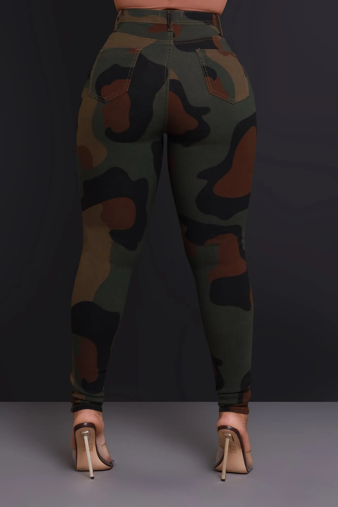 Pull Rank High Rise Skinny Jeans - Dark Camouflage sold by Swankaposh product image thumbnail 2