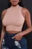 Sit Tight Micro Ribbed Pocket Crop Top - Caramel sold by Swankaposh
