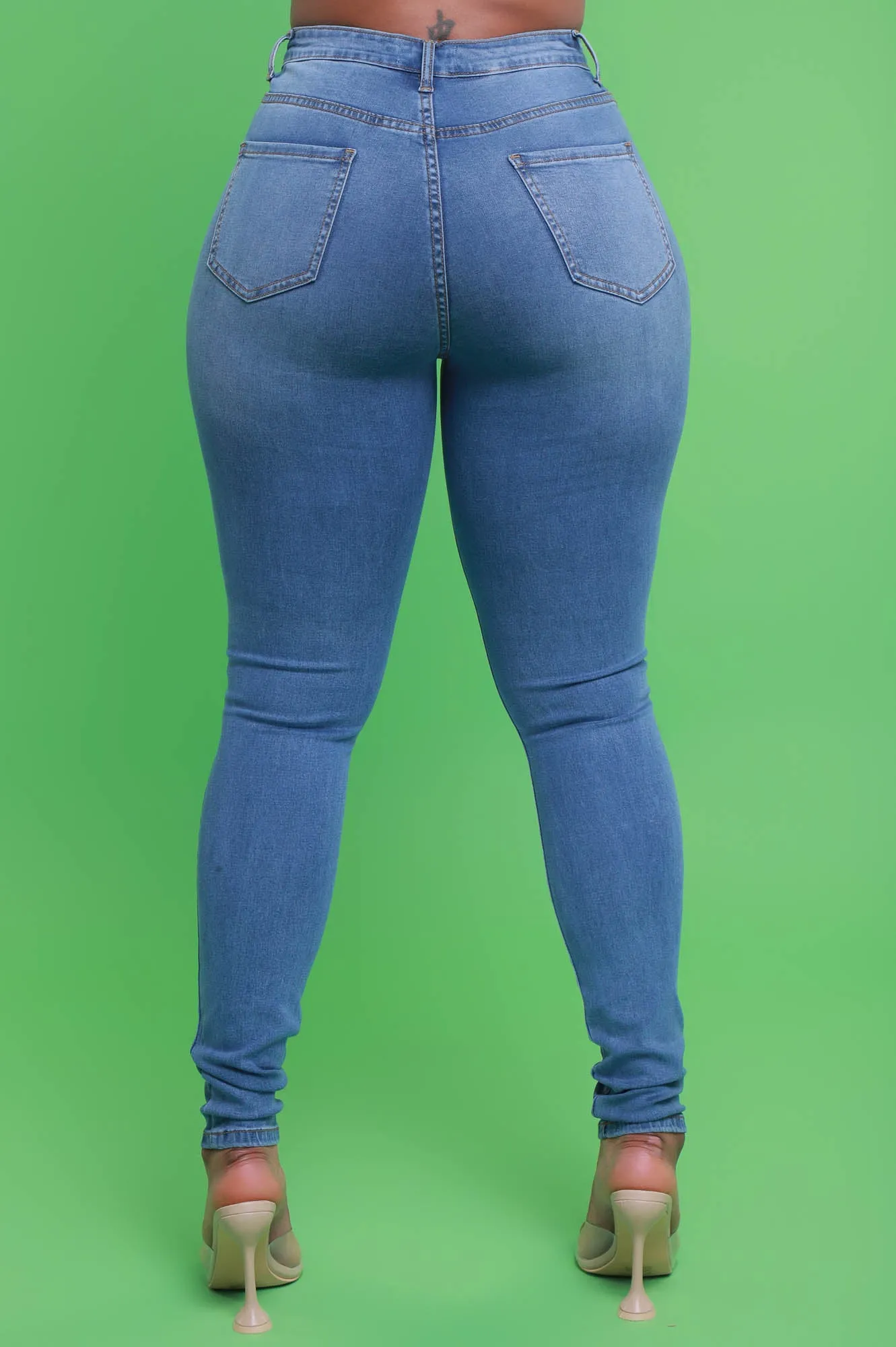 Shake Down High Rise Skinny Jeans - Medium Wash sold by Swankaposh product image thumbnail 4