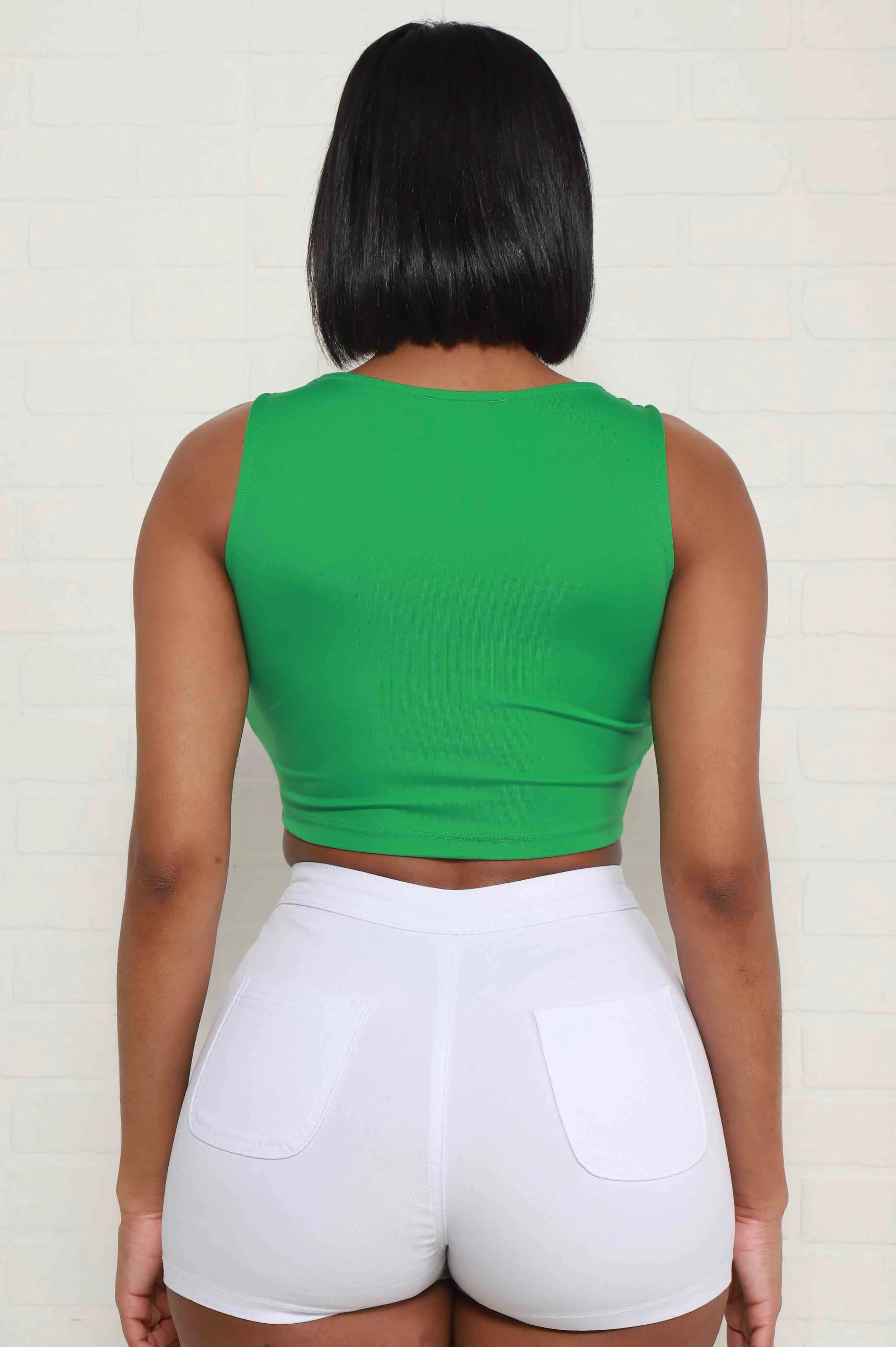 Run It Back Sleeveless Crop Top - Green sold by Swankaposh product image thumbnail 3