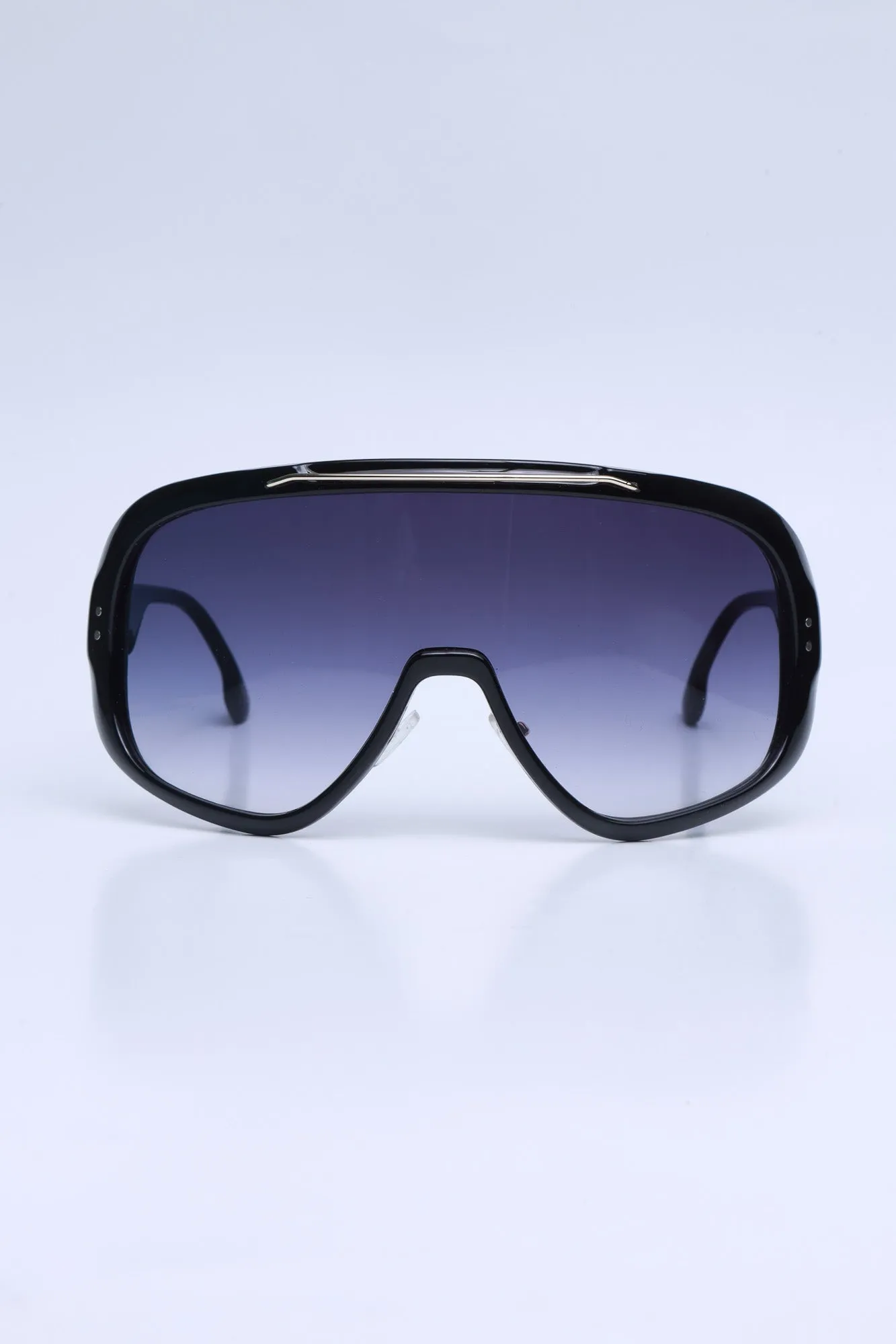Undercover Curved Shield Sunglasses - Black/Black sold by Swankaposh product image thumbnail 2
