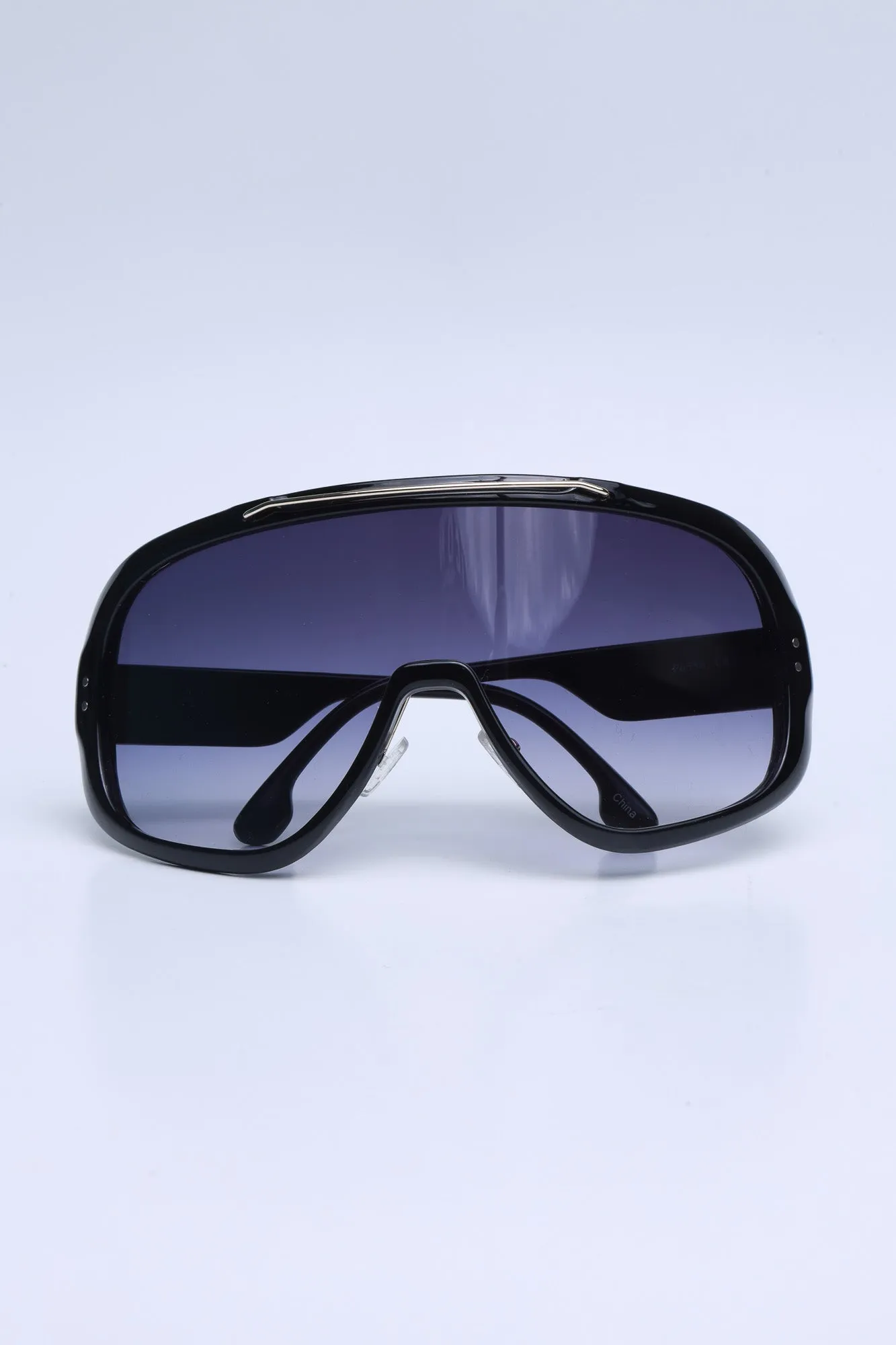 Undercover Curved Shield Sunglasses - Black/Black sold by Swankaposh product image thumbnail 4