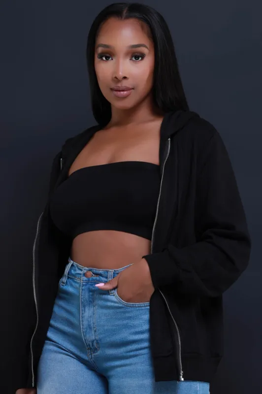 You Got It Full Zip Up Hoodie - Black sold by Swankaposh