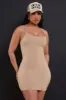 Molly Strappy Mini Dress - Khaki sold by Swankaposh