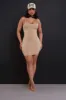 Molly Strappy Mini Dress - Khaki sold by Swankaposh