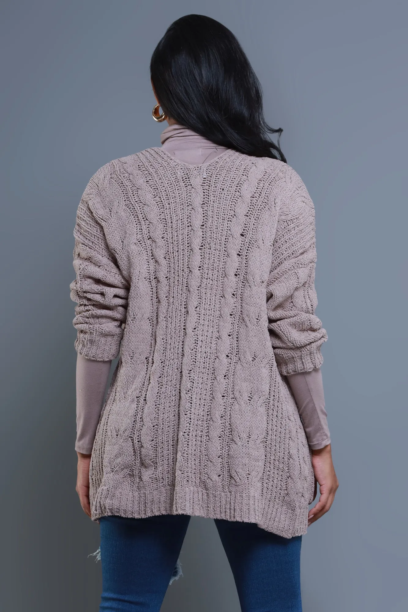 Stay Close Oversized Cardigan - Truffle sold by Swankaposh product image thumbnail 3