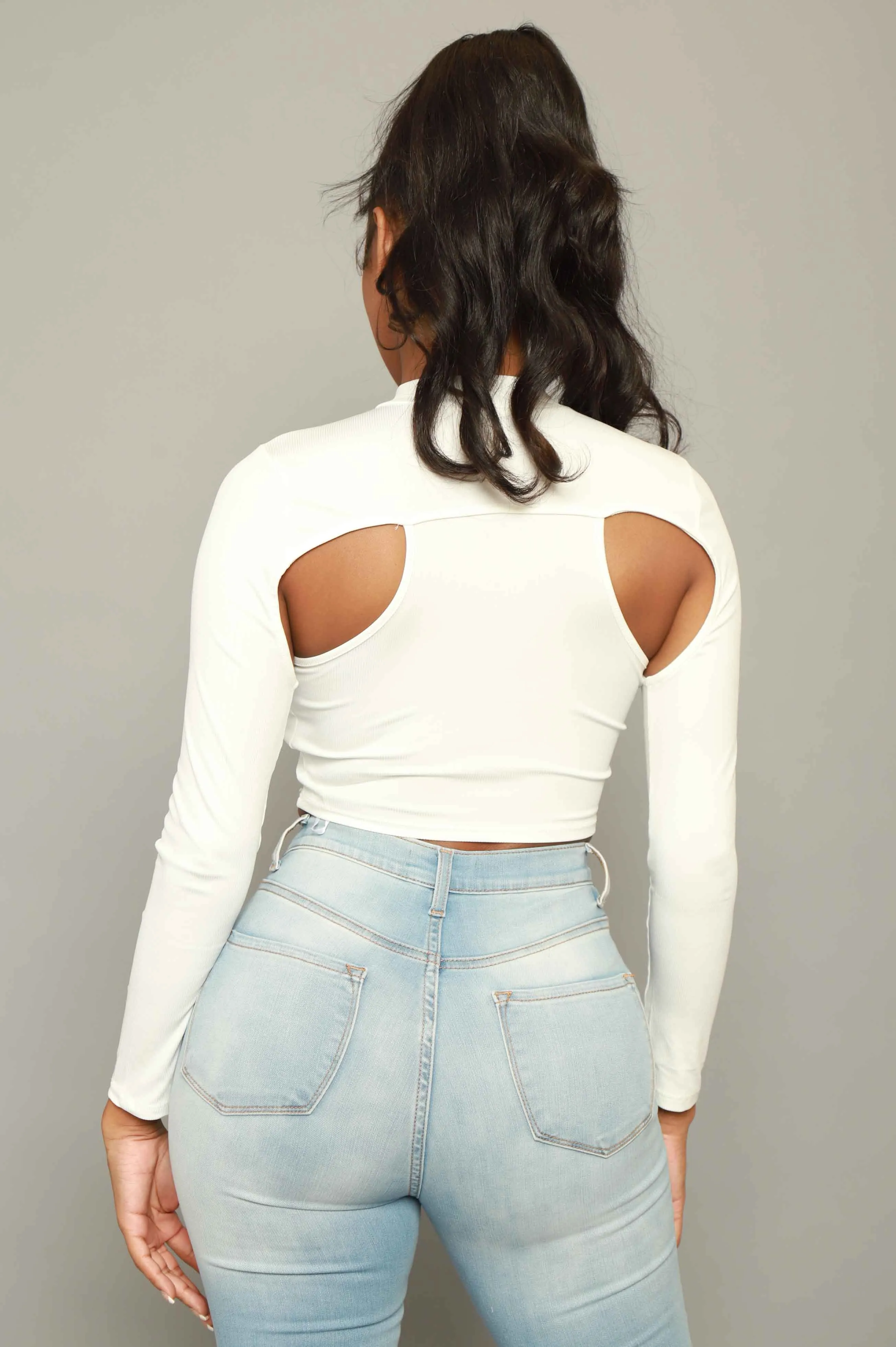 Blocked You Layered Ribbed Crop Top - White sold by Swankaposh product image thumbnail 2
