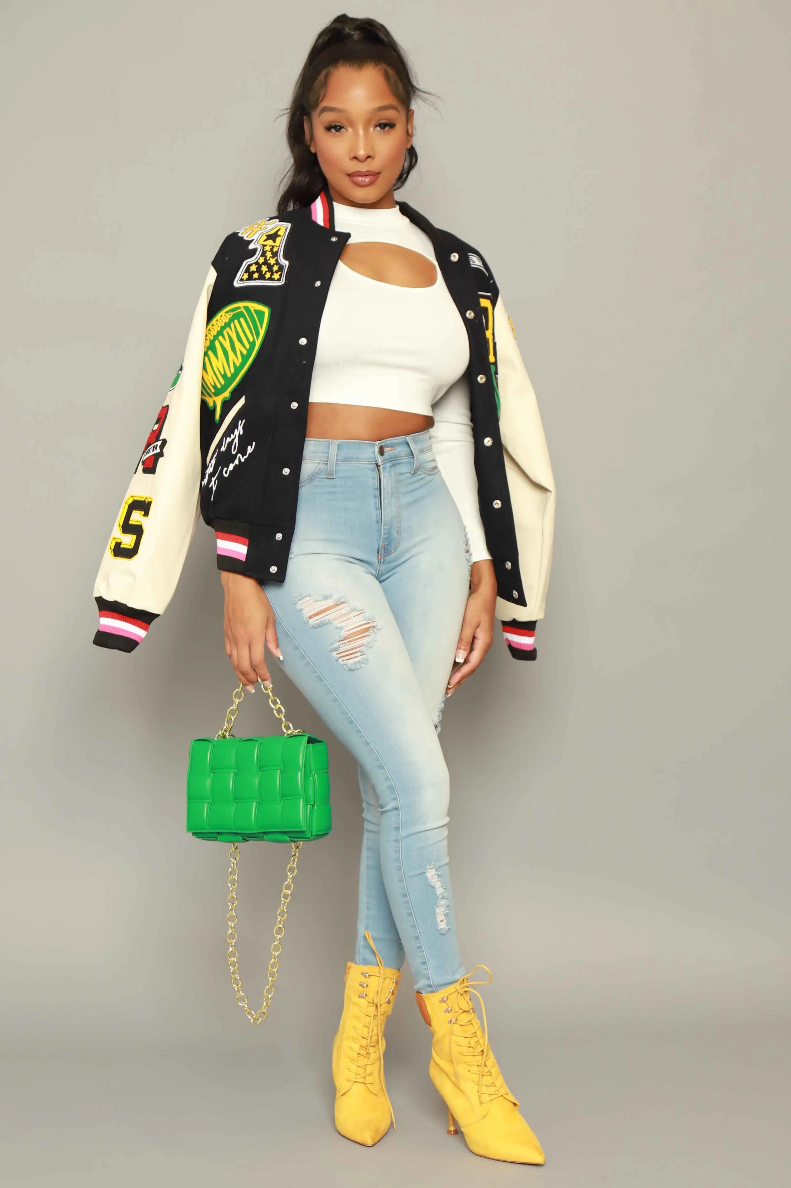 Blocked You Layered Ribbed Crop Top - White sold by Swankaposh product image thumbnail 3