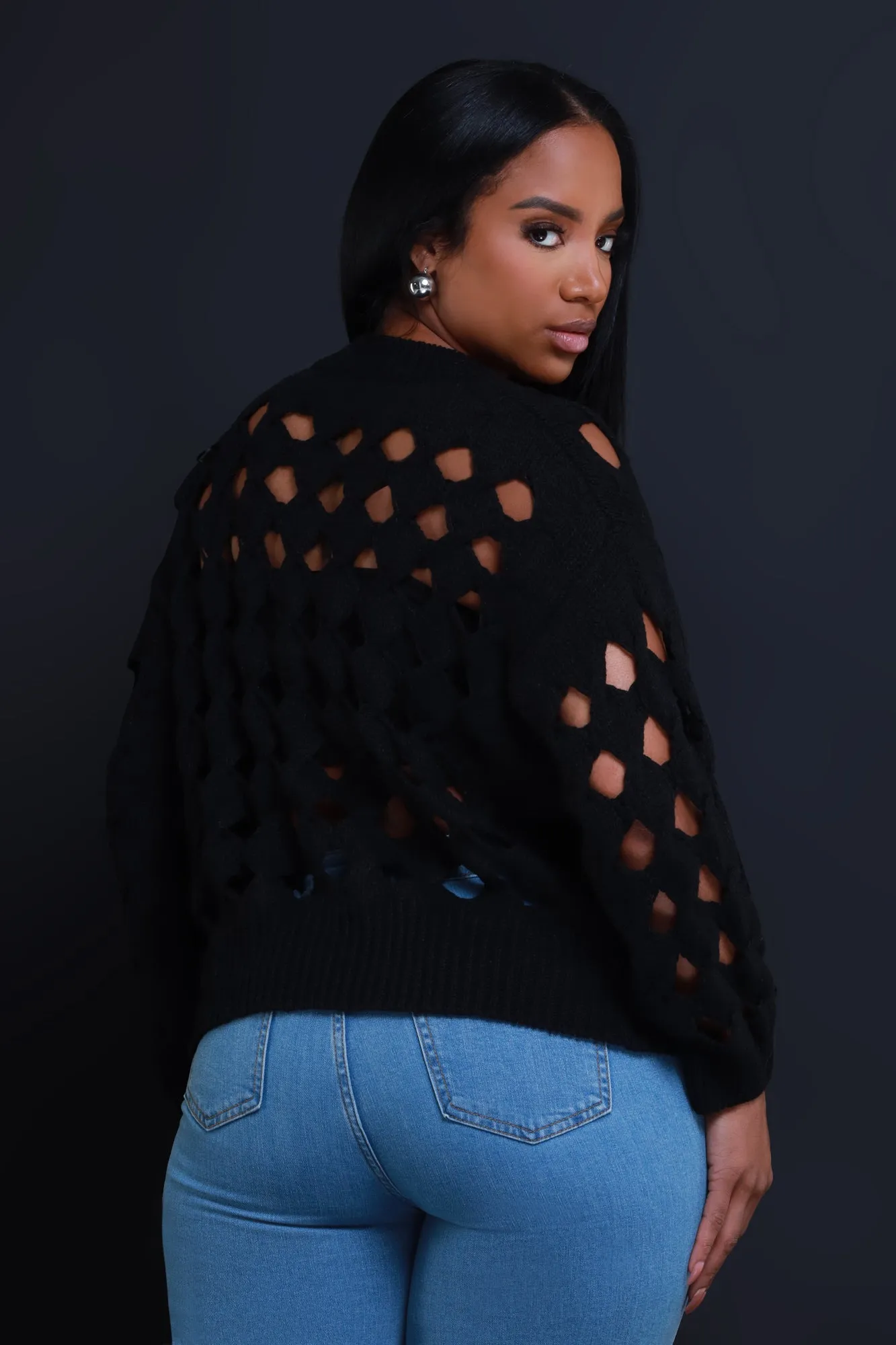 Deserve It Cut Out Sweater - Black sold by Swankaposh product image thumbnail 3