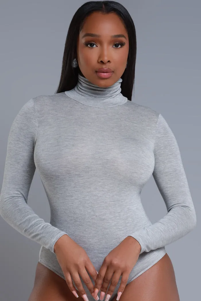 Maneater Turtleneck Bodysuit - Heather Grey sold by Swankaposh product image thumbnail 5