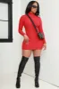Feel Good Ribbed Bodycon Mini Dress - Red sold by Swankaposh