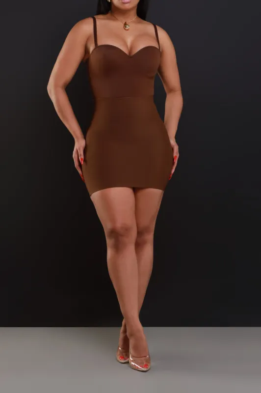 Deep End Bandage Mini Skirt - Brown sold by Swankaposh