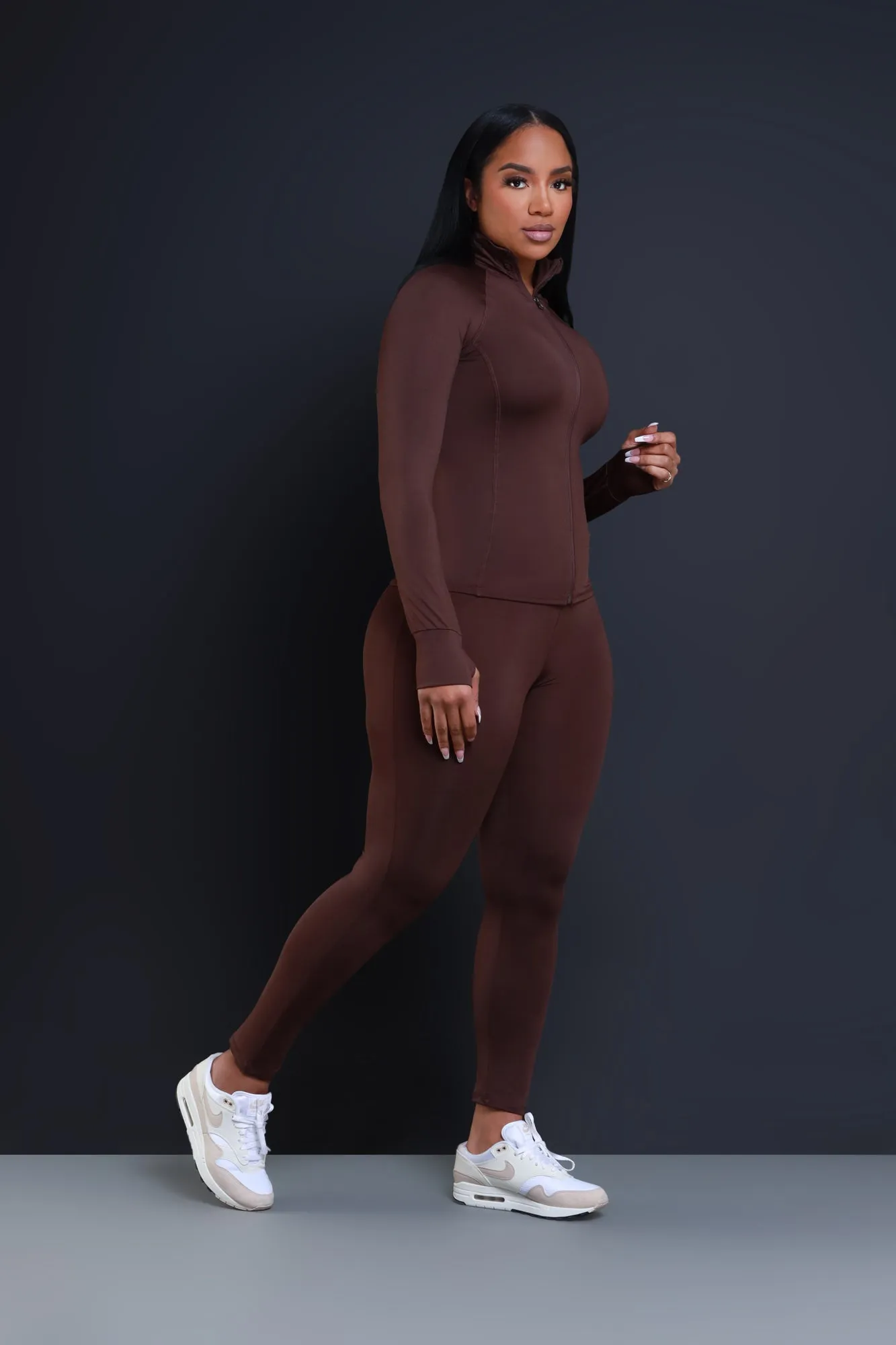 Easy Fit Athletic Set - Chocolate sold by Swankaposh product image thumbnail 2