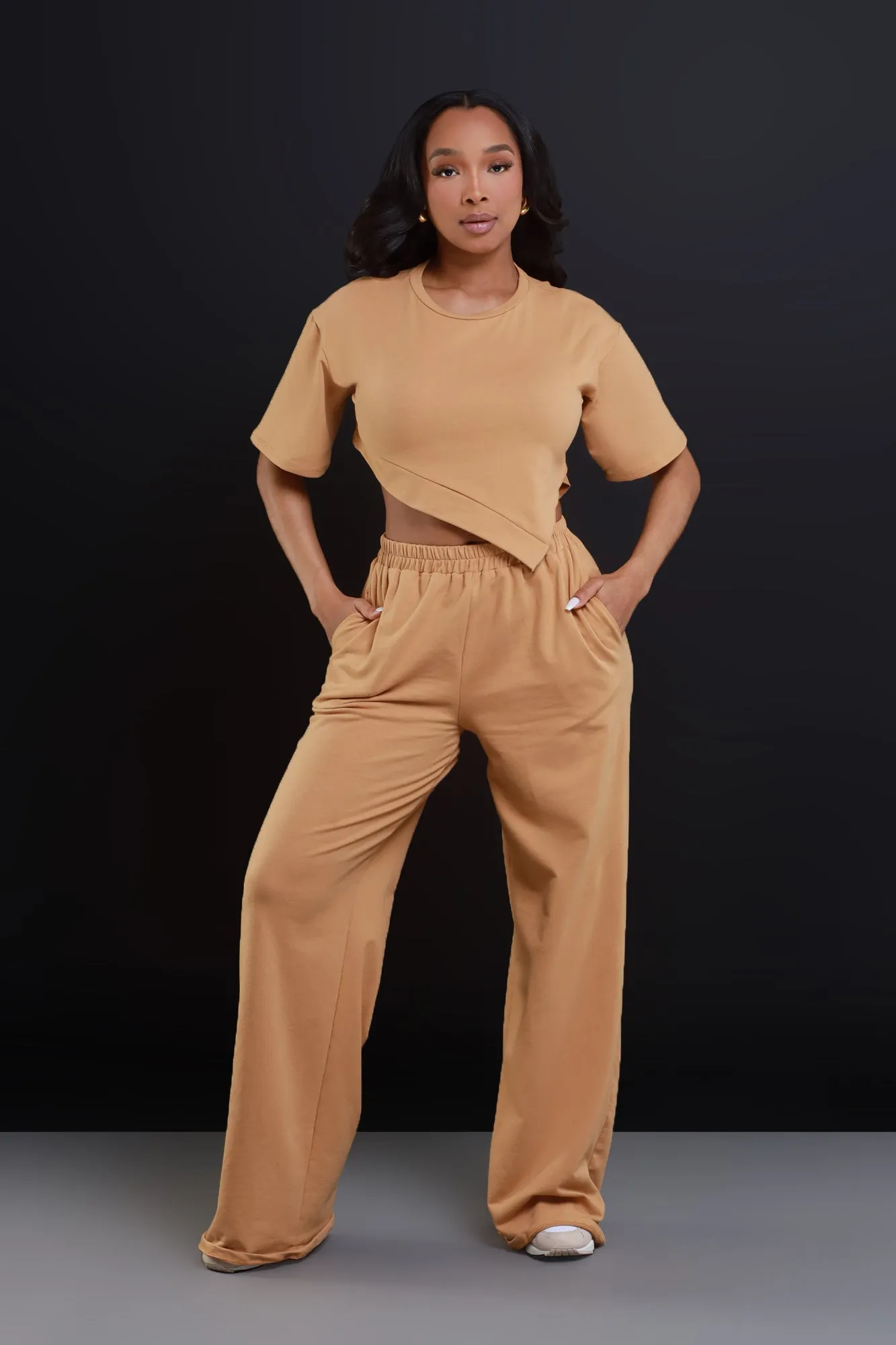 Overloaded Cropped Pants Set - Camel sold by Swankaposh product image thumbnail 2