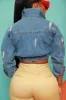 Lifeline Cropped Denim Jacket - Light Wash sold by Swankaposh